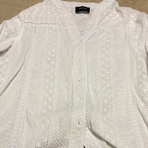 Women's White eyelet  Blouse